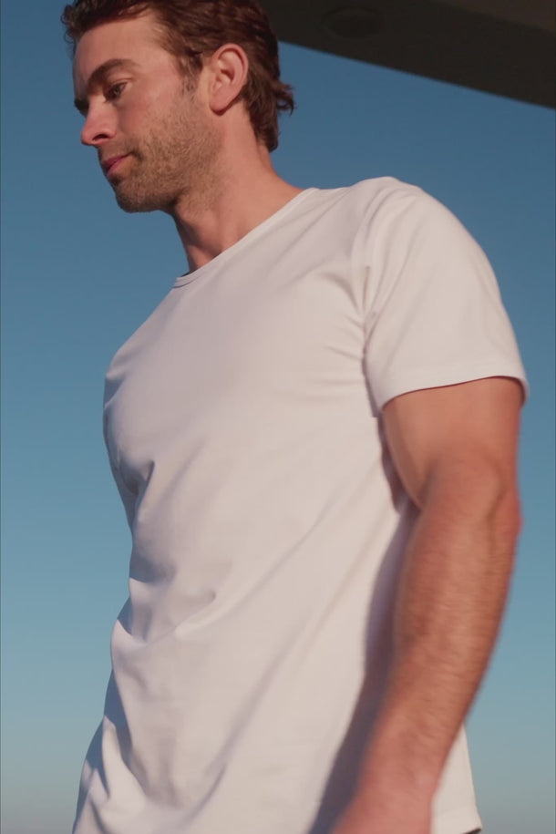 American Dream Clubhouse Men's Legacy Short Sleeve Crewneck  (WHITE).